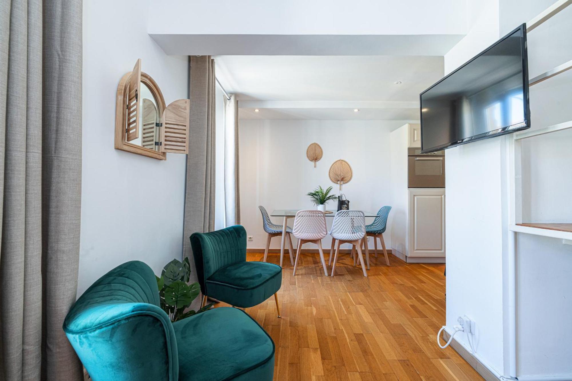 Appartement Massena Street - 1 Bdr Duplex With Ac & Parking Nice
